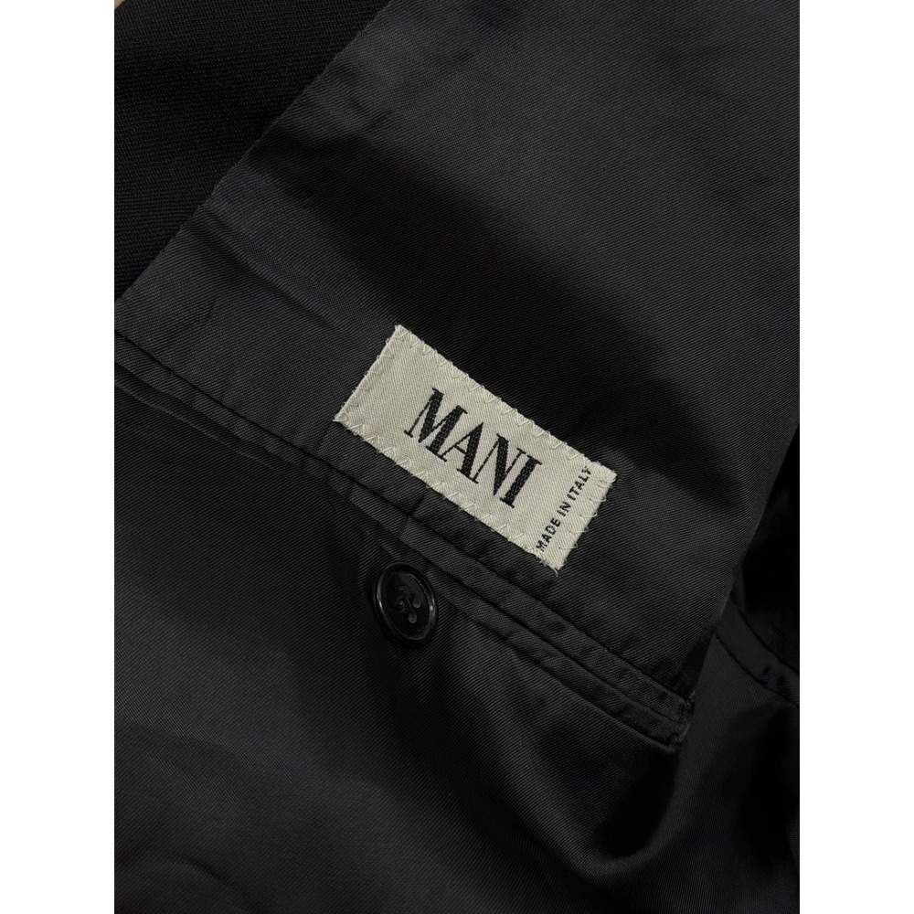 Vintage Mani By Giorgio Armani 100% Wool Black Blazer Men's 42 Reg - Picture 8 of 9